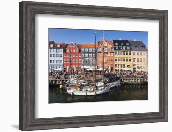 Denmark, Zealand, Copenhagen, Nyhavn Harbor-Walter Bibikow-Framed Photographic Print