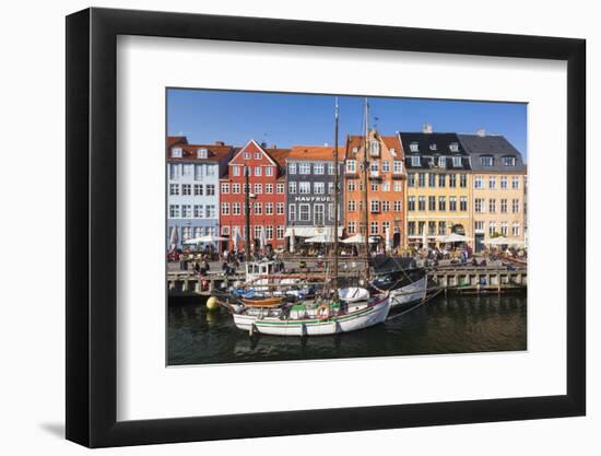 Denmark, Zealand, Copenhagen, Nyhavn Harbor-Walter Bibikow-Framed Photographic Print