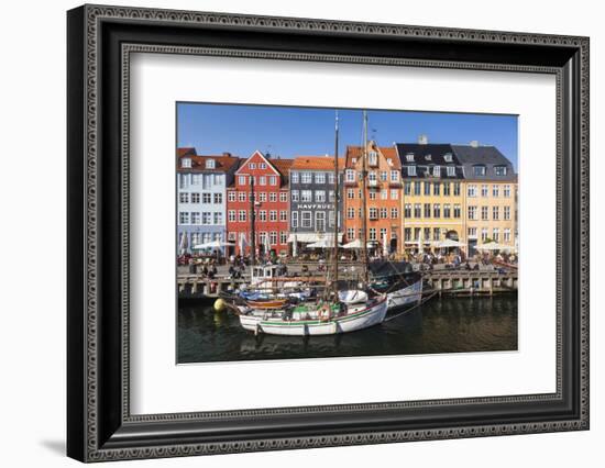 Denmark, Zealand, Copenhagen, Nyhavn Harbor-Walter Bibikow-Framed Photographic Print