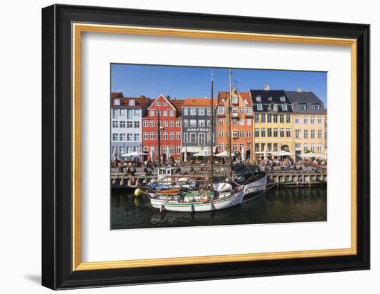 Denmark, Zealand, Copenhagen, Nyhavn Harbor-Walter Bibikow-Framed Photographic Print