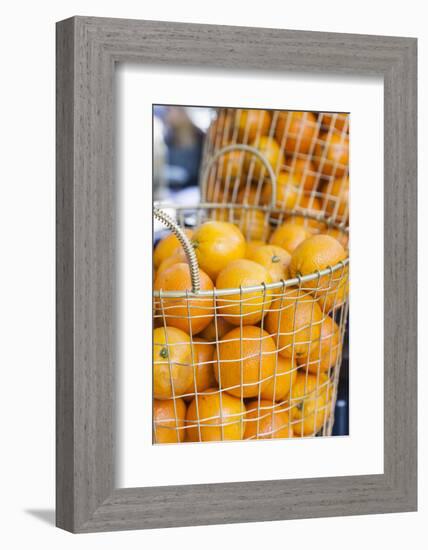 Denmark, Zealand, Copenhagen, Torvehallerne Kph, Oranges-Walter Bibikow-Framed Photographic Print