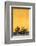 Denmark, Zealand, Copenhagen, Yellow Building Detail with Bicycle-Walter Bibikow-Framed Photographic Print