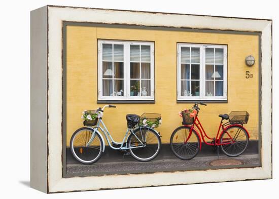 Denmark, Zealand, Soro, Traditional Danish Houses, Sogade Street-Walter Bibikow-Framed Premier Image Canvas