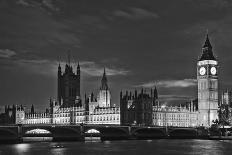 Great Britain, London. Dusk on Big Ben and the Houses of Parliament-Dennis Flaherty-Photographic Print