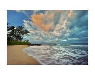 Sunset Clouds and Palm Trees, Hawaii, The Big Island-Dennis Frates-Art Print