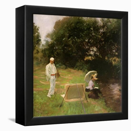 Dennis Miller Bunker Painting at Calcot, 1888-John Singer Sargent-Framed Premier Image Canvas