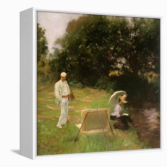 Dennis Miller Bunker Painting at Calcot, 1888-John Singer Sargent-Framed Premier Image Canvas