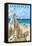 Dennis Port, Massachusetts - Sandcastle-Lantern Press-Framed Stretched Canvas
