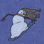 Snowman Snowboarder 2-Denny Driver-Giclee Print