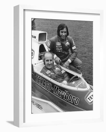 Denny Hulme and Emerson Fittipaldi, 1974-null-Framed Photographic Print