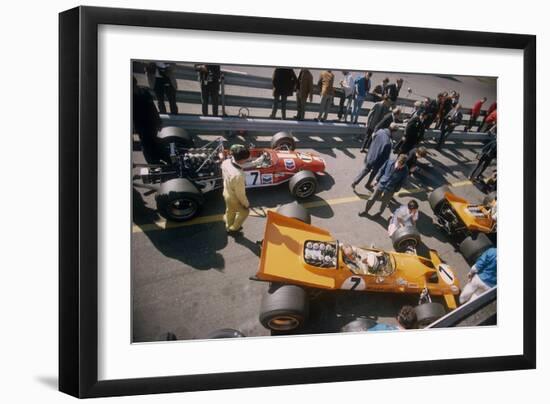 Denny Hulme's Mclaren Ford at the British Grand Prix, Silverstone, Northamptonshire, 1969-null-Framed Photographic Print