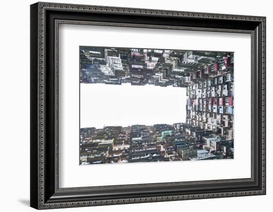 Densely crowded apartment buildings, Hong Kong Island, Hong Kong, China, Asia-Fraser Hall-Framed Photographic Print