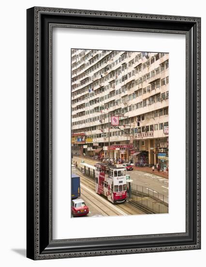 Densely crowded apartment buildings, Hong Kong Island, Hong Kong, China, Asia-Fraser Hall-Framed Photographic Print