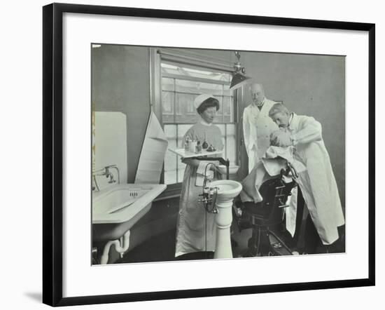 Dental Room, Woolwich School Treatment Centre, London, 1914-null-Framed Photographic Print