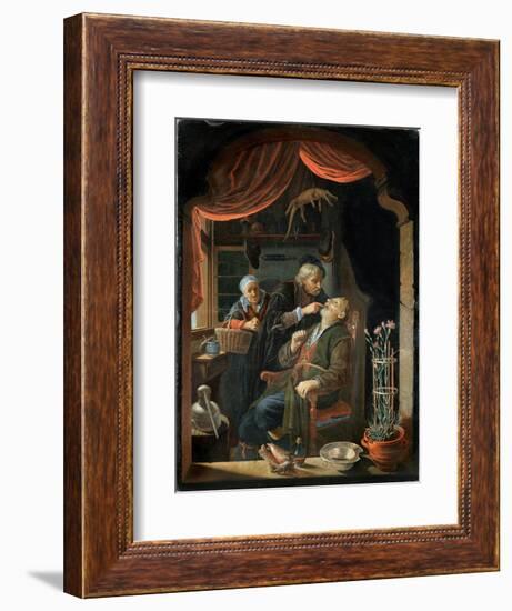 Dentist Examining the Tooth of an Old Man-Gerrit Dou-Framed Giclee Print