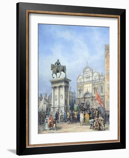 Dentist in the Square of Santi Giovanni E Paolo in Venice-Mary Ellen Best-Framed Giclee Print