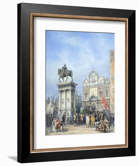 Dentist in the Square of Santi Giovanni E Paolo in Venice-Mary Ellen Best-Framed Giclee Print