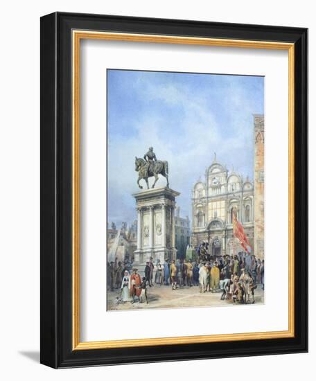 Dentist in the Square of Santi Giovanni E Paolo in Venice-Mary Ellen Best-Framed Giclee Print