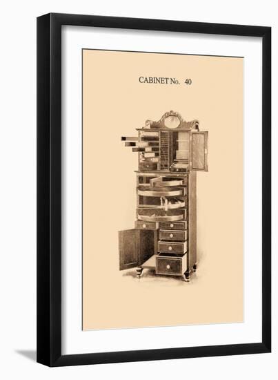 Dentist's Cabinet-null-Framed Art Print