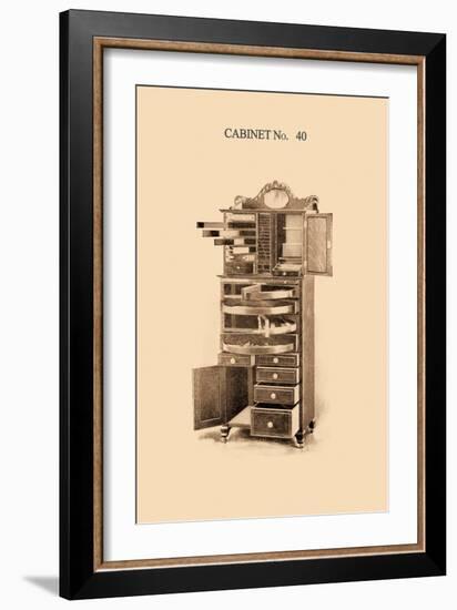 Dentist's Cabinet-null-Framed Art Print