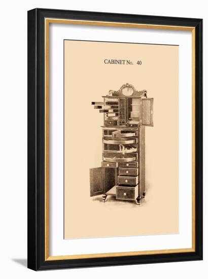 Dentist's Cabinet-null-Framed Art Print