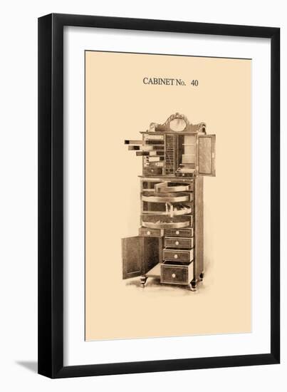 Dentist's Cabinet-null-Framed Art Print