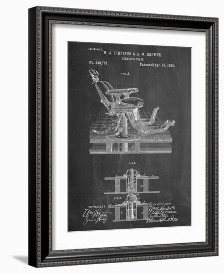 Dentists Chair Patent 1886-null-Framed Art Print