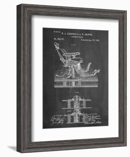 Dentists Chair Patent 1886-null-Framed Art Print