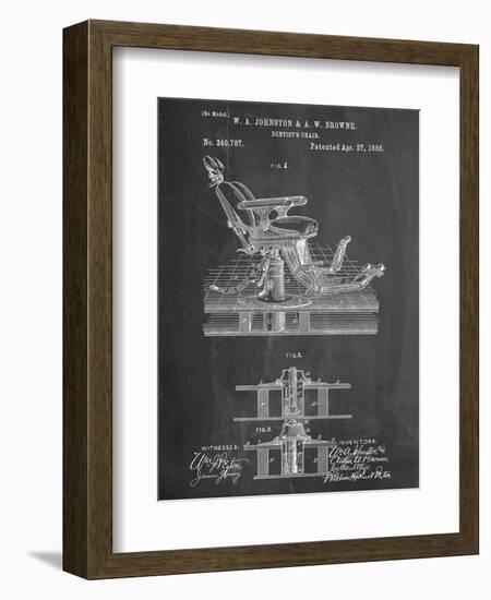 Dentists Chair Patent 1886-null-Framed Art Print