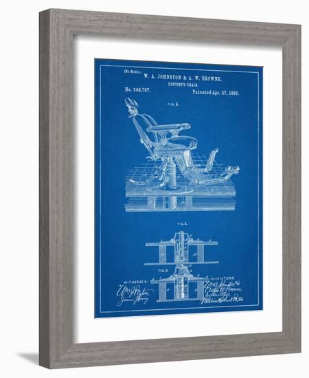 Dentists Chair Patent 1886-null-Framed Art Print