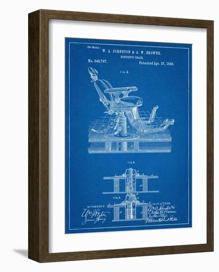 Dentists Chair Patent 1886-null-Framed Art Print