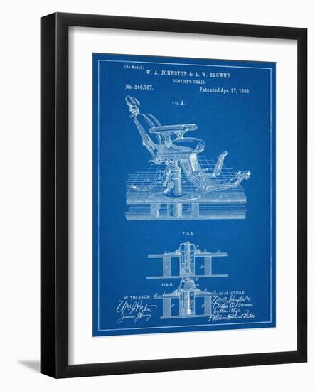 Dentists Chair Patent 1886-null-Framed Art Print