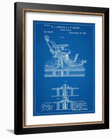 Dentists Chair Patent 1886-null-Framed Art Print