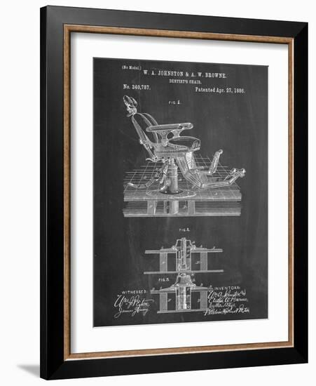 Dentists Chair Patent 1886-null-Framed Art Print