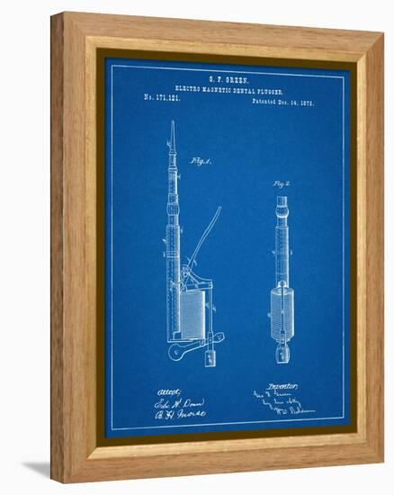 Dentists Drill Patent-null-Framed Stretched Canvas