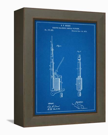 Dentists Drill Patent-null-Framed Stretched Canvas