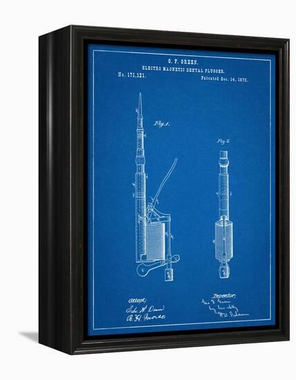 Dentists Drill Patent-null-Framed Stretched Canvas