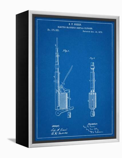 Dentists Drill Patent-null-Framed Stretched Canvas