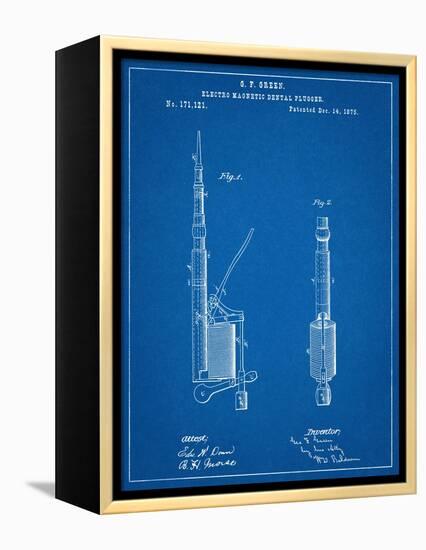 Dentists Drill Patent-null-Framed Stretched Canvas