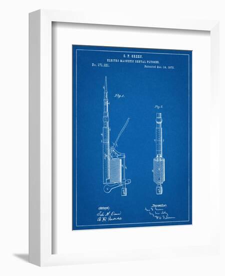 Dentists Drill Patent-null-Framed Art Print