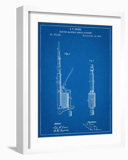 Dentists Drill Patent-null-Framed Art Print