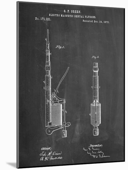 Dentists Drill Patent-null-Mounted Art Print