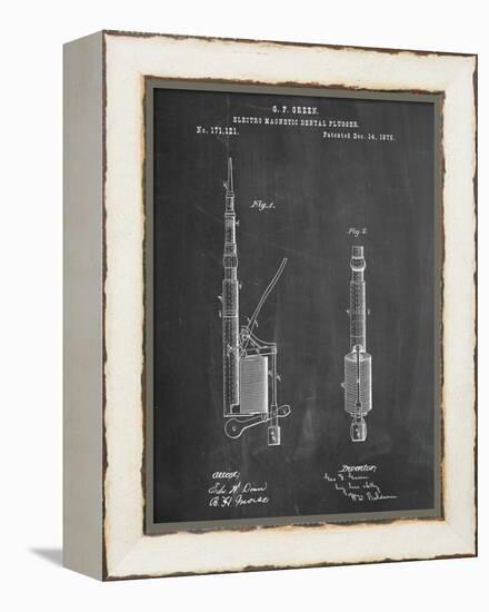 Dentists Drill Patent-null-Framed Stretched Canvas