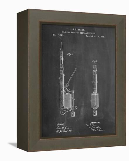 Dentists Drill Patent-null-Framed Stretched Canvas