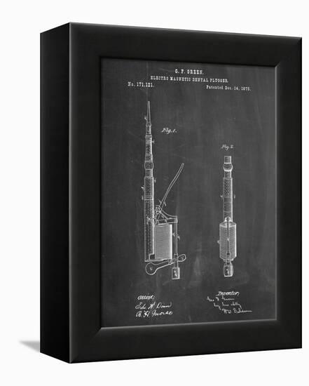 Dentists Drill Patent-null-Framed Stretched Canvas