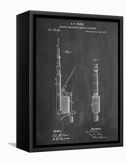 Dentists Drill Patent-null-Framed Stretched Canvas