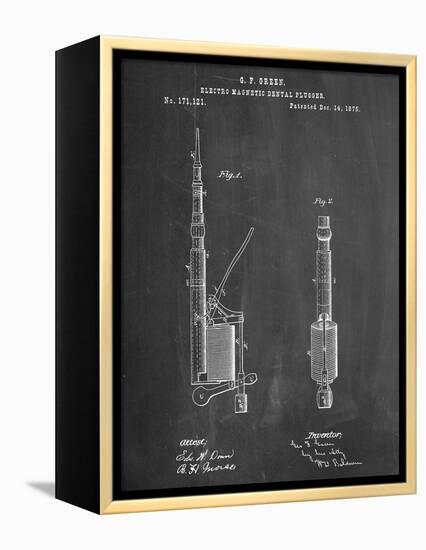 Dentists Drill Patent-null-Framed Stretched Canvas