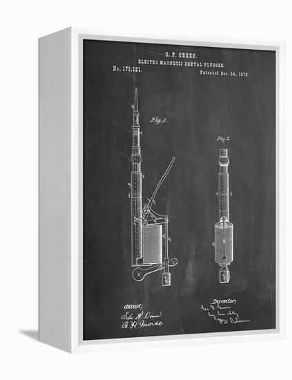 Dentists Drill Patent-null-Framed Stretched Canvas