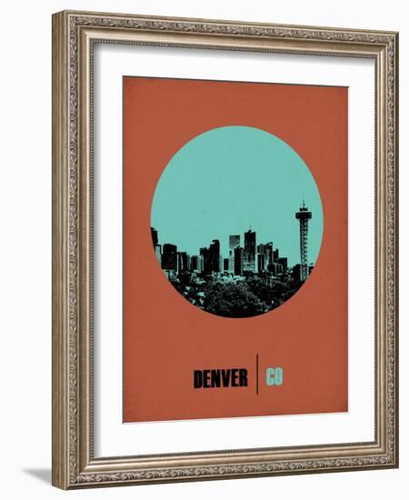 Denver Circle Poster 1-NaxArt-Framed Art Print