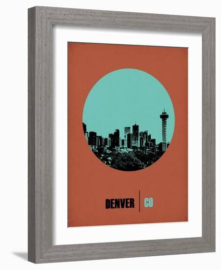 Denver Circle Poster 1-NaxArt-Framed Art Print